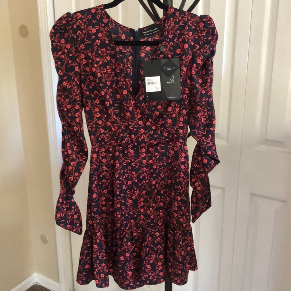 Navy and pink floral pink dress by The Fifth Label. Size XS.